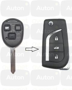 Kaukolukitusavain ajonestolla Toyota Avensis 2004-2009 "89071-05010" (TOY47-ID70) 3-nappia