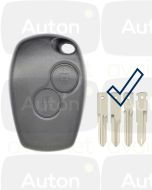 Kaukolukitusavainmen kuori Renault/Dacia 2-nappia (sivusta jyrsittäville avaimille)