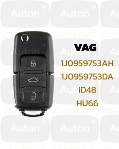 Kaukolukitusavain Volkswagen/Skoda/Seat 3-nappia (1J0959753AH) ID48 HU66