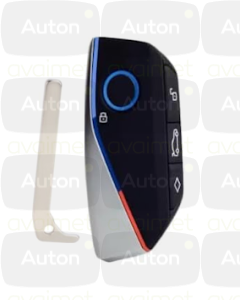 Kaukolukitusavaimen kuori BMW malleihin 2023-2025 (4-nappia) hopea/musta versio 2