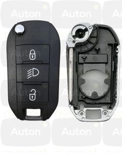 Kaukolukitusavaimen kuori Citroen/Opel/Peugeot 2016+ (Hitag AES avaimille) HU83 VALO