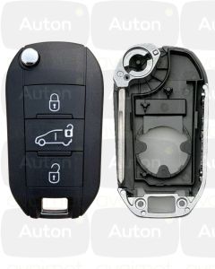 Kaukolukitusavaimen kuori Citroen/Opel/Peugeot/Toyota 2016+ (Hitag AES avaimille) HU83 VAN