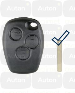 Kaukolukitusavainmen kuori Renault/Nissan/Fiat/Opel/Lada 3-nappia (pystyjyrsittäville avaimille)