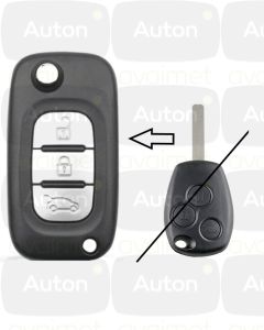 Kaukolukitusavain Nissan NV400/Opel Movano/Renault Clio/Kangoo/Modus/Movano 3-nappia (VA2, ID46)