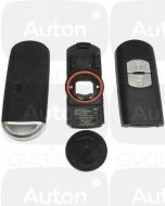 Mazda Keyless Go avaimen kuori (2-nappia) paristo keskellä