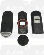 Mazda Keyless Go avaimen kuori (2-nappia) paristo keskellä