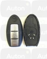 Kaukolukitusavaimen kuori Nissan 2009+ Keyless Go (2-nappia) paristo keskellä