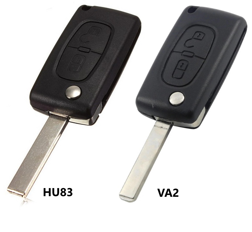 Kaukolukitusavain Citroen C2/C3, Peugeot 207/307/308 (2-nappia, ASK)